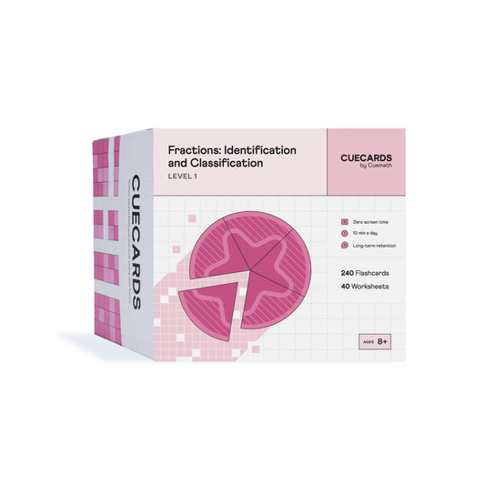CueCards Fractions: Identification & Classification · Level 1